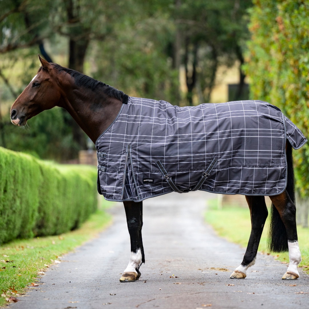Charcoal Check 600D Light Rug - 100g Fill